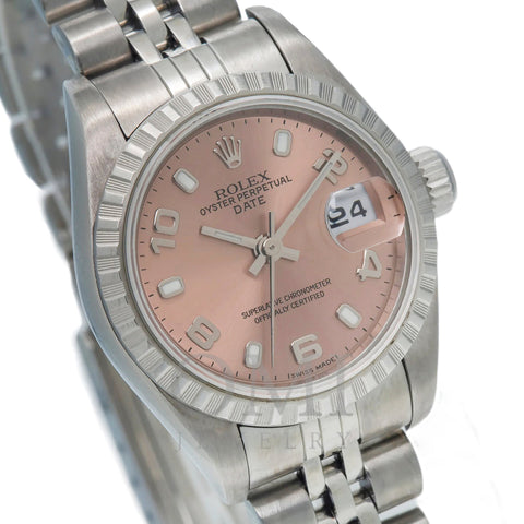 Rolex Oyster Perpetual Lady Date 79240 26MM Rose Gold Dial With Stainless Steel Jubilee Bracelet