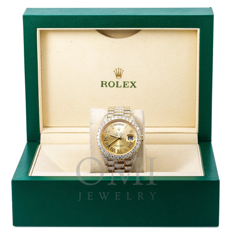 Rolex Day-Date Diamond Watch, 228238 40mm, Champagne Diamond Dial With Yellow Gold Bracelet