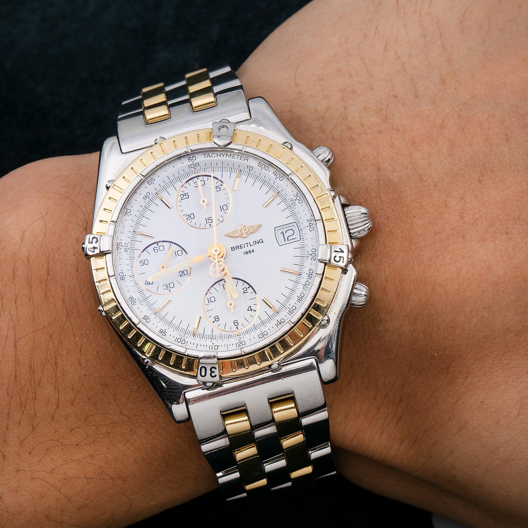 Breitling Chronomat D13050.1 41MM White Dial With Two Tone Bracelet