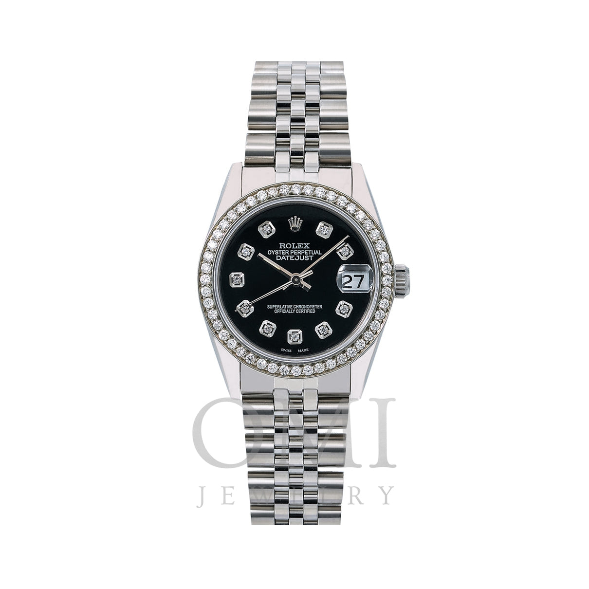 Rolex Datejust 31 black diamonds nero diamanti full set for $7,552