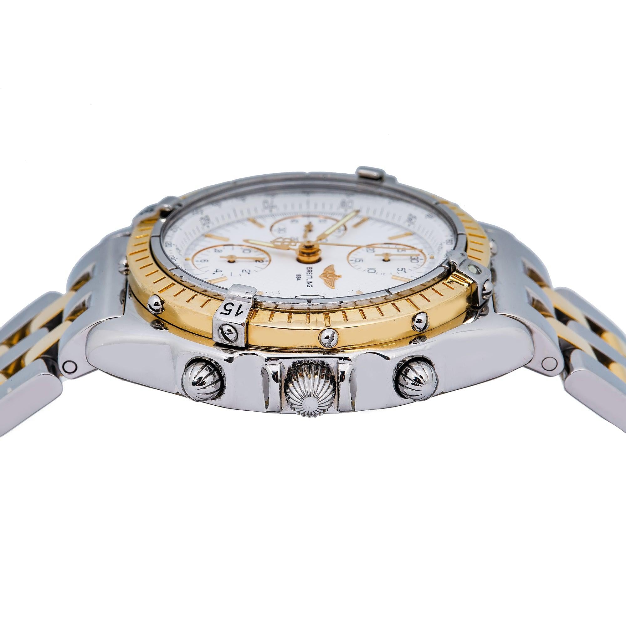 Breitling Chronomat D13050.1 41MM White Dial With Two Tone Bracelet