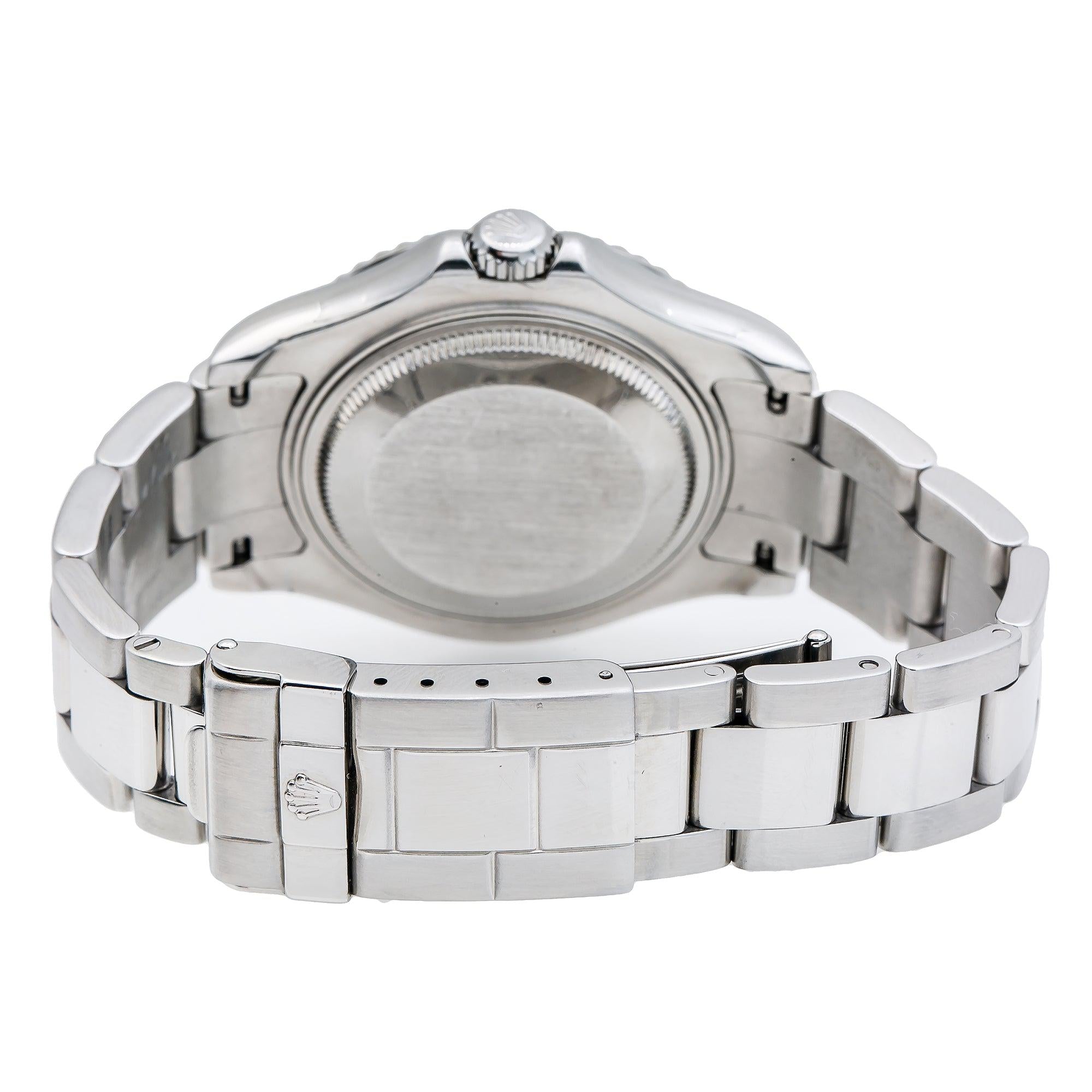 Rolex Yacht-Master 35MM 168622 Platinum Dial Platinum Bezel Stainless Steel Oyster Bracelet