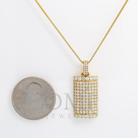 Unisex 14K Yellow Gold Pendant with 2.47 CT Diamonds
