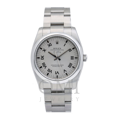 Rolex Oyster Perpetual Air King 114200 34MM Silver Dial With Stainless Steel Oyster Bracelet