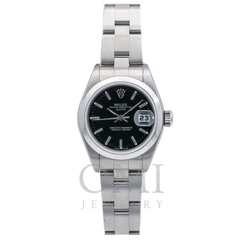 Rolex Oyster Perpetual Lady Date 79160 26MM Black Dial With Stainless Steel Oyster Bracelet