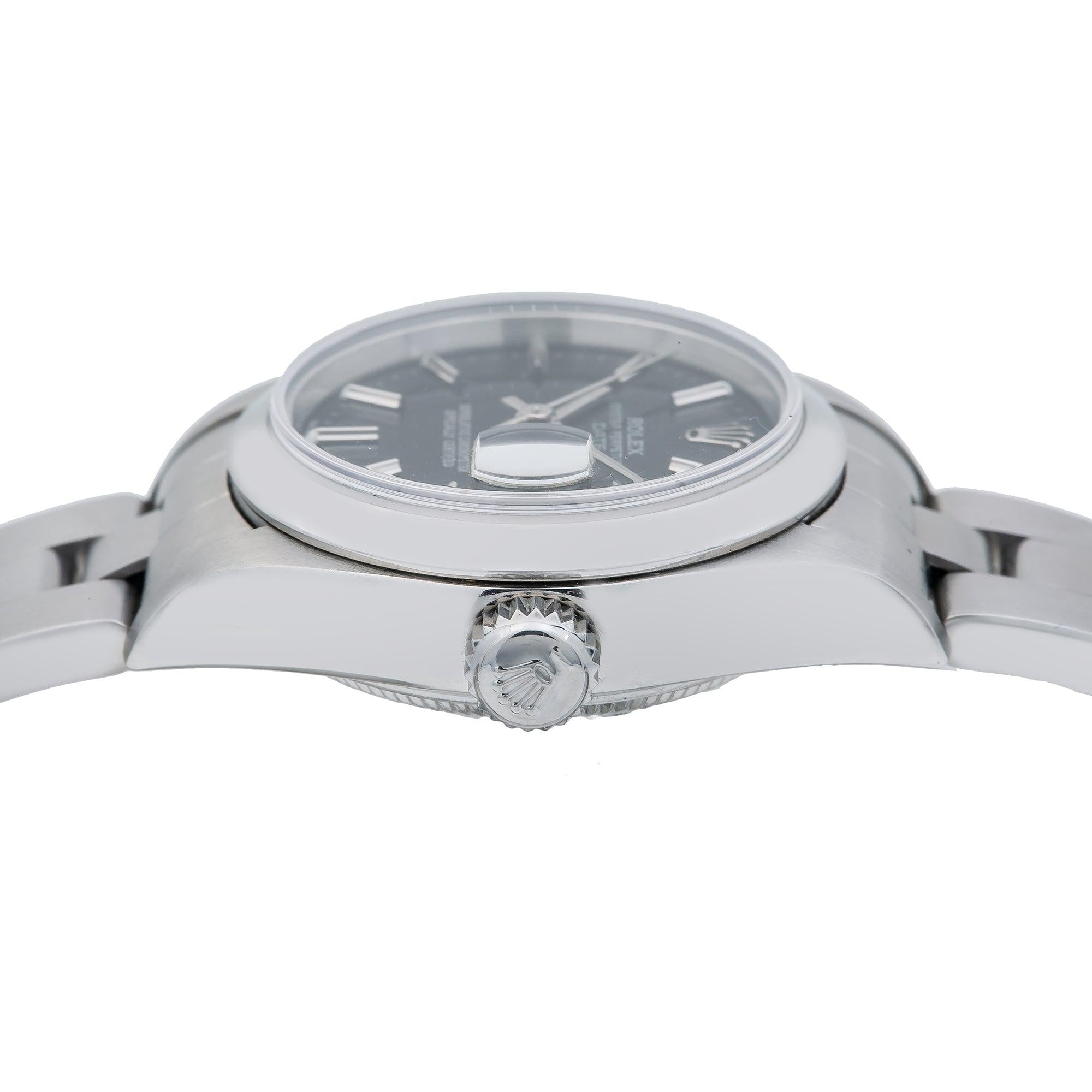 Rolex Date 26MM 79160 Black Dial Smooth Bezel Stainless Steel Oyster Bracelet