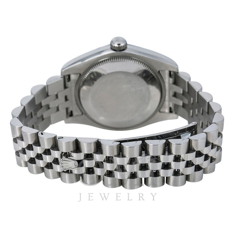 Rolex Lady-Datejust Diamond Watch, 178240 31mm, Silver Diamond Dial With Stainless Steel Bracelet
