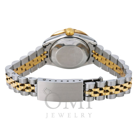 Rolex Lady-Datejust Diamond Watch, 6917 26mm, Pink Diamond Dial With Two Tone Bracelet