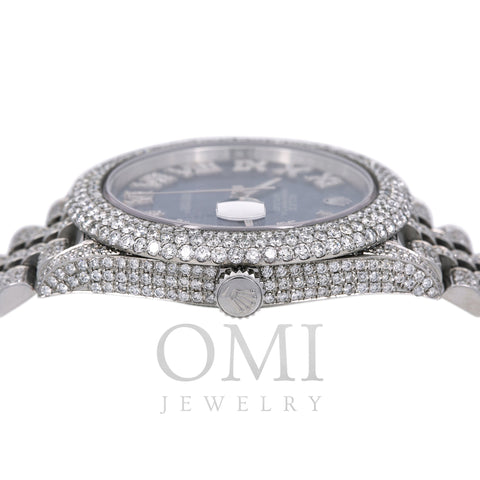 Rolex Datejust Diamond Watch, 126300 41mm, Blue Diamond Dial With Stainless Steel Jubilee Bracelet