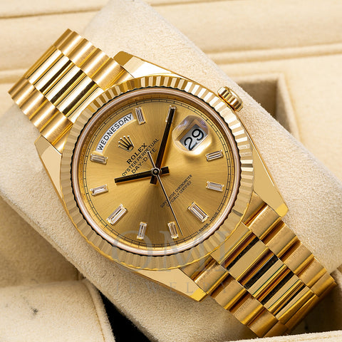 Rolex Day-Date 228238 40MM Champagne Dial With Yellow Gold Bracelet ...