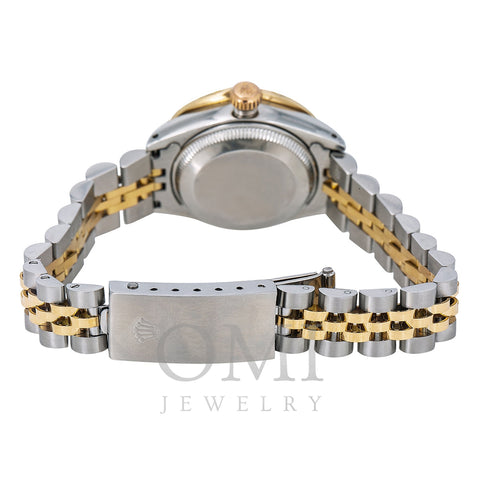 Rolex Lady-Datejust Diamond Watch, 6917 26mm, Champagne Diamond Dial With Two Tone Bracelet