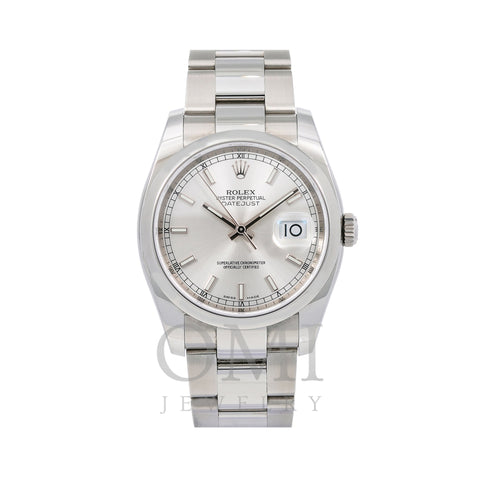 Rolex Datejust 116200 36MM Silver Dial With Stainless Steel Oyster Bracelet