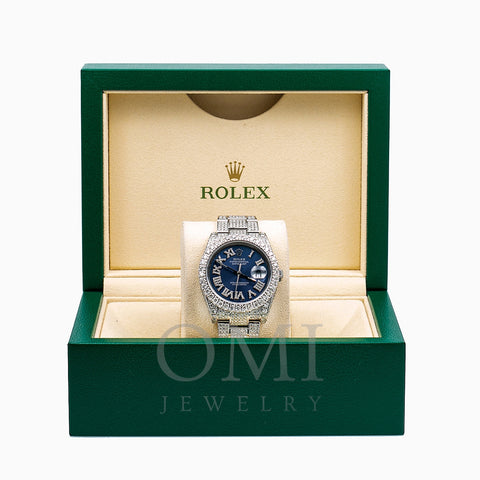 Rolex Datejust Diamond Watch, 116234 36mm, Blue Dial With 14.75 CT Diamonds