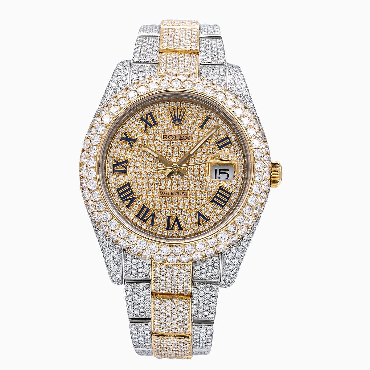 Rolex Datejust II Diamond Watch, 116333 41mm, Champagne Diamond Dial W ...