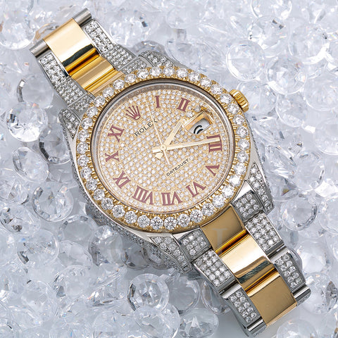 Rolex Datejust II Diamond Watch, 116333 41mm, Champagne Diamond Dial With 11.75 CT Diamonds