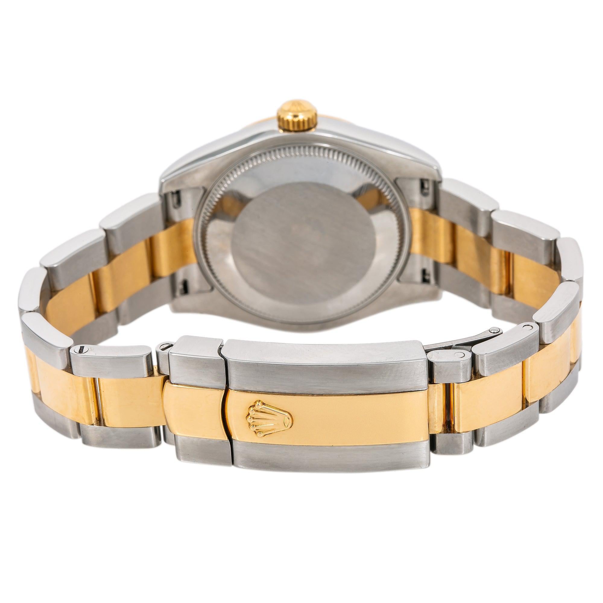 Rolex Datejust 31MM 178243 Champagne Roman Dial Fluted Bezel Two Tone Yellow Gold Oyster Bracelet