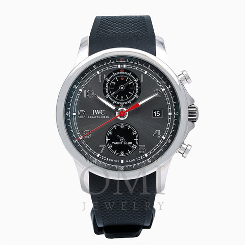 IWC Portuguese Yacht Club Chronograph 43.5MM Grey Dial With Rubber Bracelet