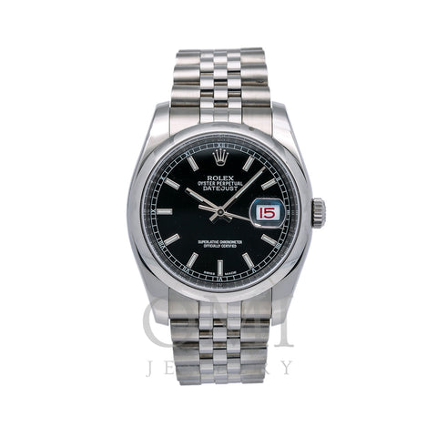 Rolex Datejust 116200 36MM Black Dial With Stainless Steel Jubilee Bracelet