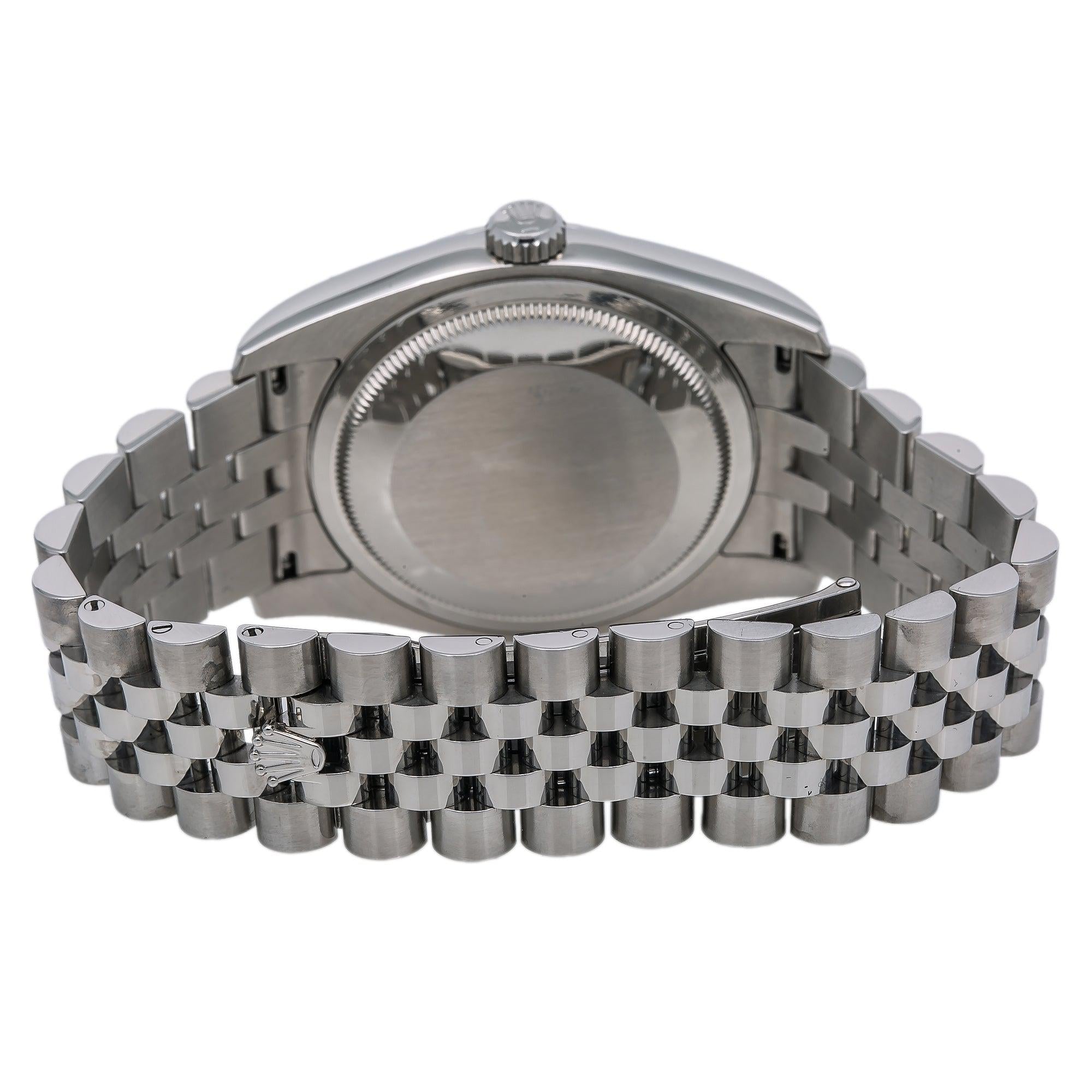 Rolex Datejust 36MM 116200 Black Dial Smooth Bezel Stainless Steel Jubilee Bracelet