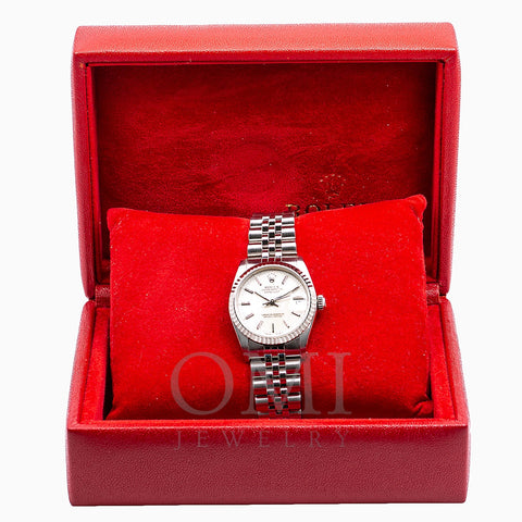 Rolex Lady-Datejust 68274 31MM Silver Dial With Jubilee Stainless Steel Bracelet