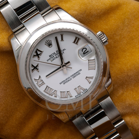 Rolex Lady-Datejust 178240 31MM White Dial With Stainless Steel Oyster Bracelet