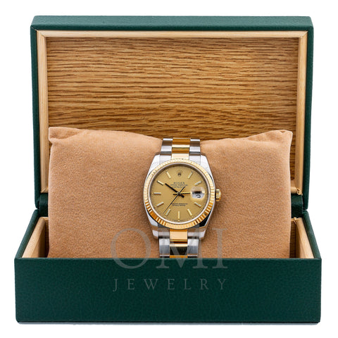 Rolex Datejust 116233 36MM Champagne Dial With Two Tone Oyster Bracelet