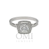 18K GOLD ROUND CLUSTER DIAMOND ENGAGEMENT RING 1.0 CTW