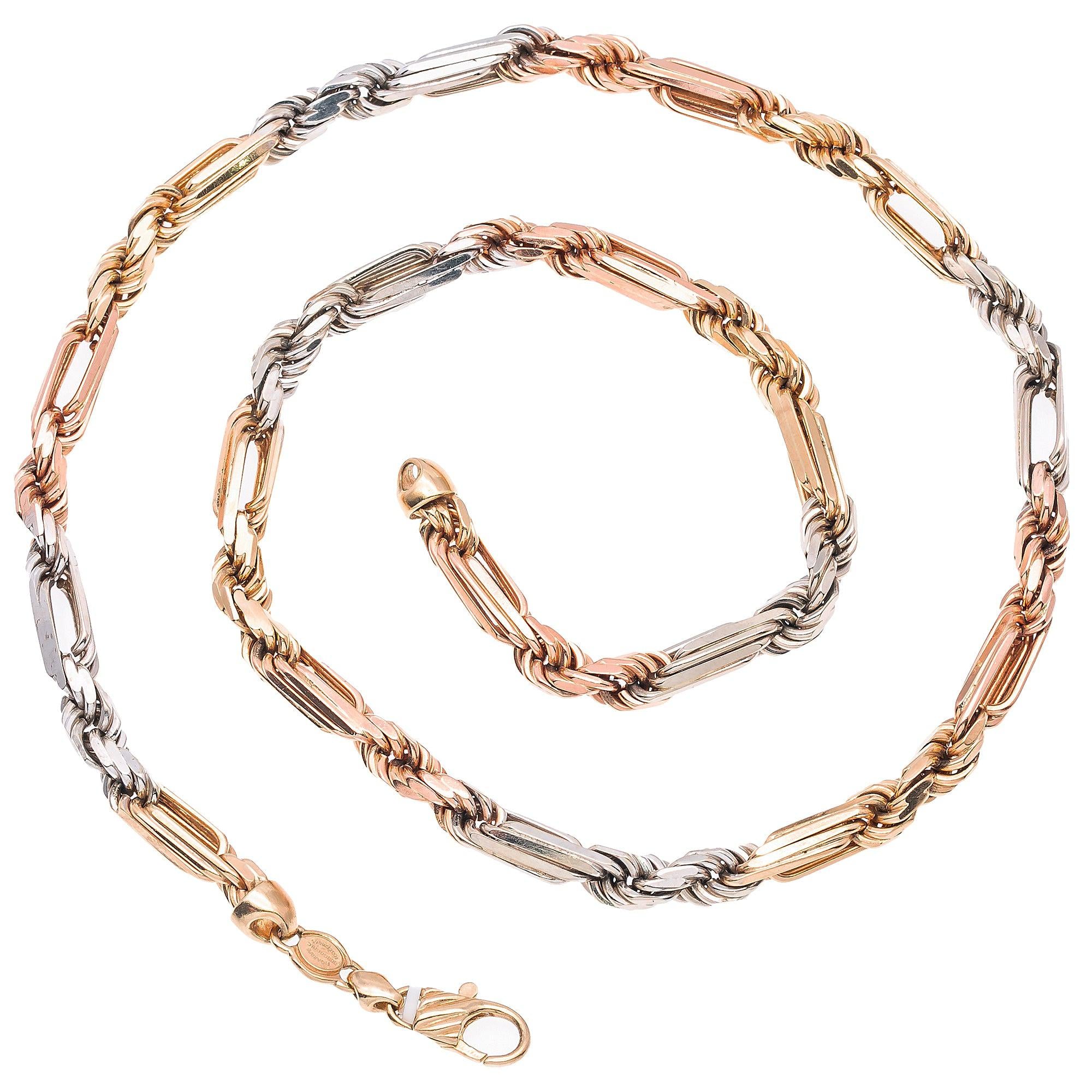 14K ROSE/WHITE GOLD 26.5" CHAIN