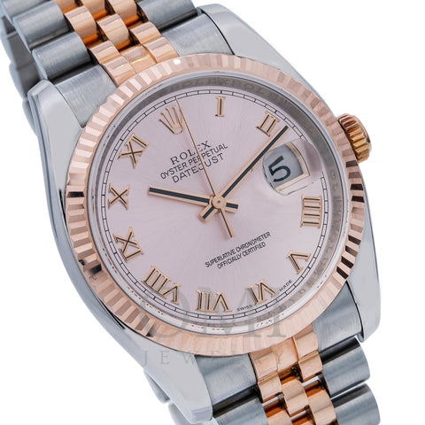 Rolex Datejust 116231 36MM Pink Dial With Two Tone Jubilee Bracelet