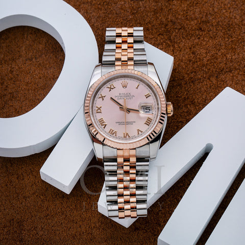 Rolex Datejust 116231 36MM Pink Dial With Two Tone Jubilee Bracelet