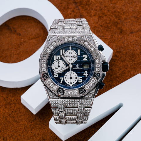 Audemars Piguet Royal Oak Offshore Chronograph 26170ST 42MM Blue Dial With 23.25 CT Diamonds