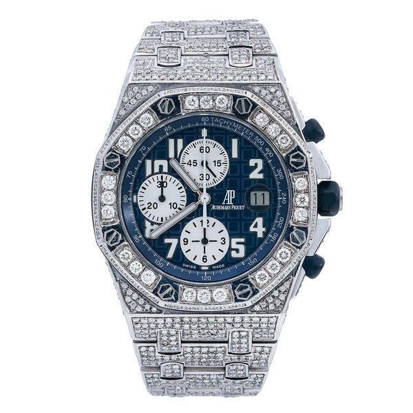 Audemars Piguet Royal Oak Offshore Chronograph 26170ST 42MM Blue Dial With 23.25 CT Diamonds