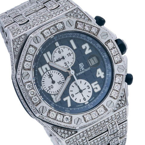 Audemars Piguet Royal Oak Offshore Chronograph 26170ST 42MM Blue Dial With 23.25 CT Diamonds