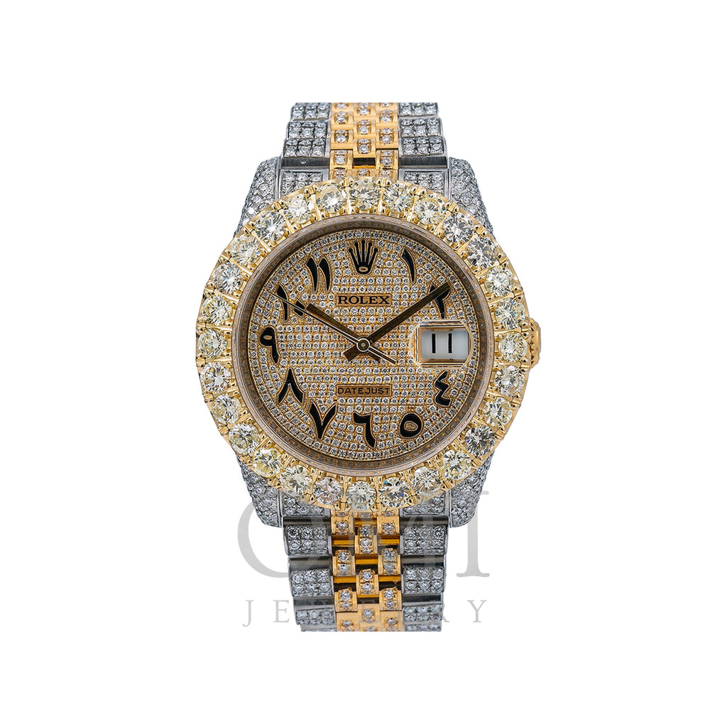 Rolex Datejust Diamond Watch, 116233 36mm, Champagne Diamond Dial With Two Tone Bracelet