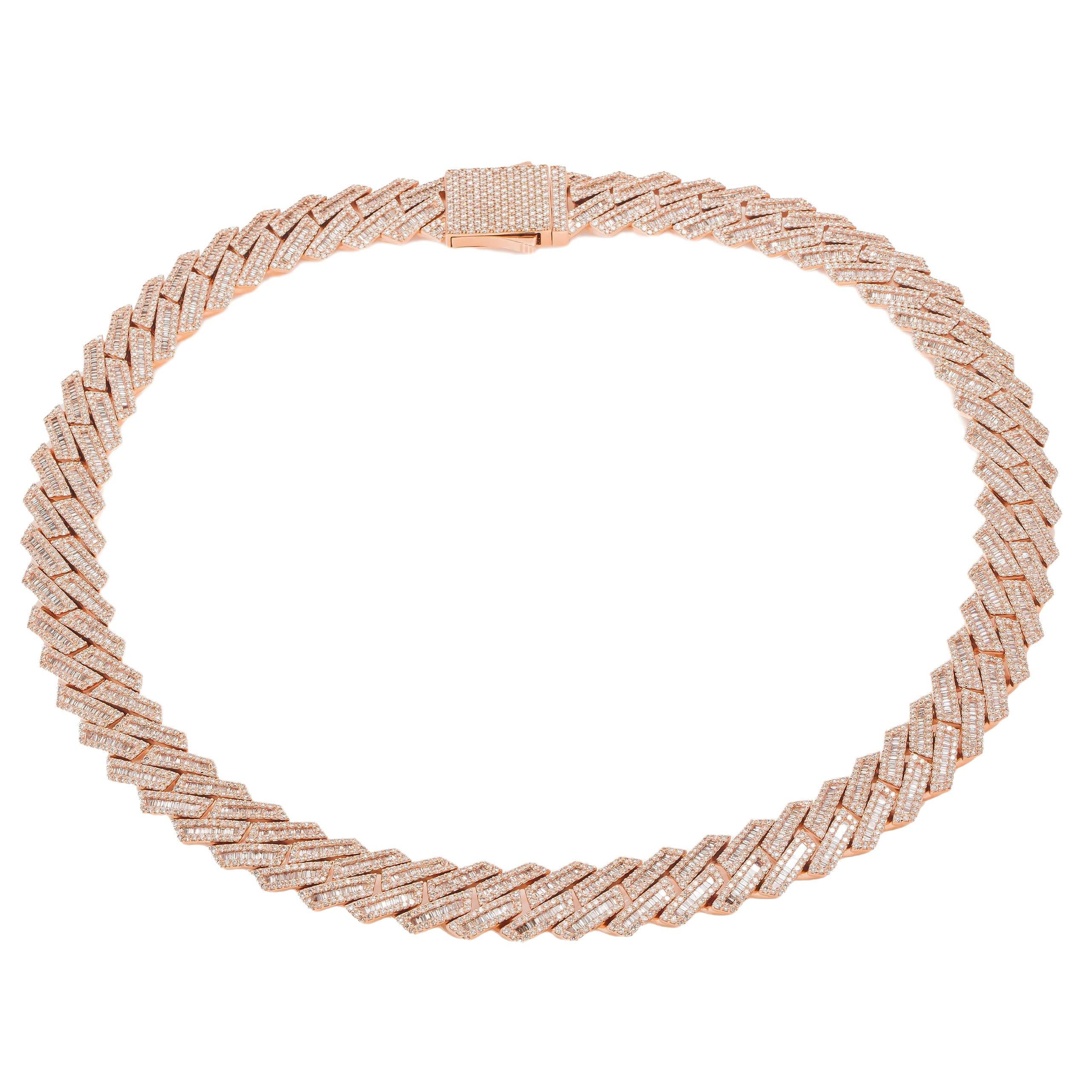 10K GOLD DIAMOND 22" CUBAN LINK CHAIN 35.04 CT