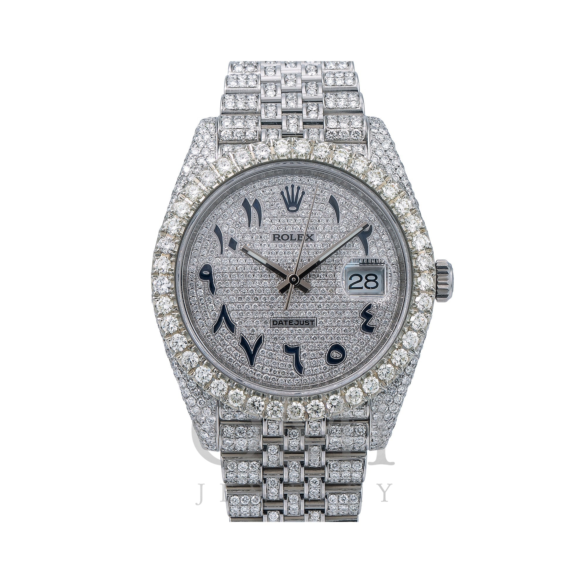 narre Tolkning Andragende Rolex Datejust Diamond Watch, 126300 41mm, Silver Diamond Dial Flower - OMI  Jewelry