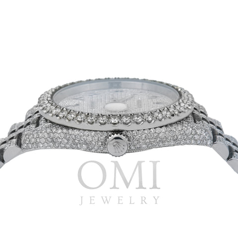 Rolex Datejust Diamond Watch, 126300 41mm, Silver Diamond Dial Flower Setting 18 Carat Diamonds Jubilee Bracelet