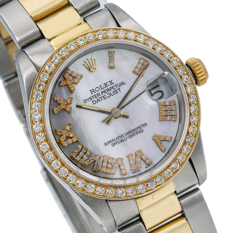 Rolex Lady-Datejust 68273 31MM Mother of Pearl Dial With Two Tone Oyster Bracelet