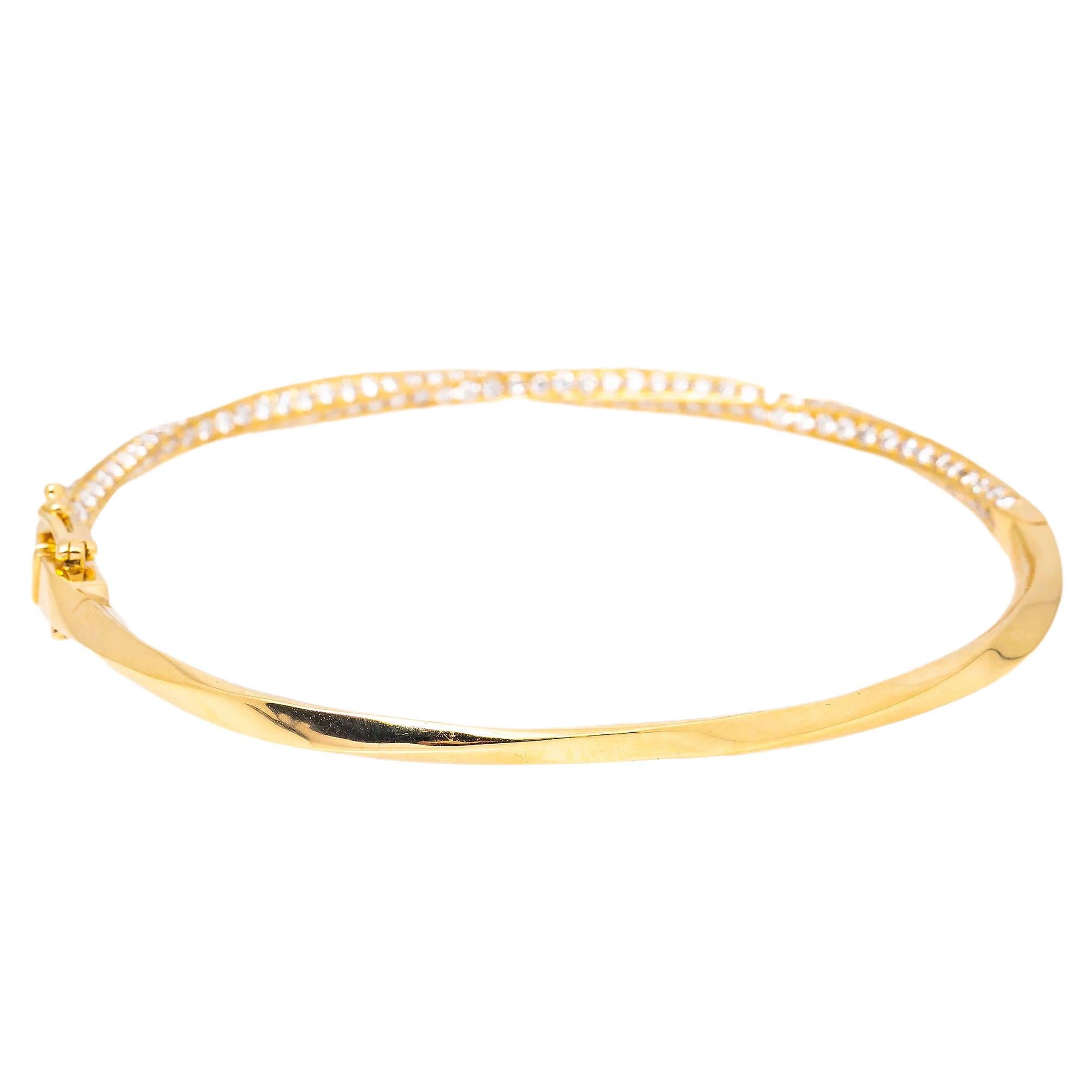 18K YELLOW GOLD LADIES BRACELET WITH 2.08 CT DIAMONDS