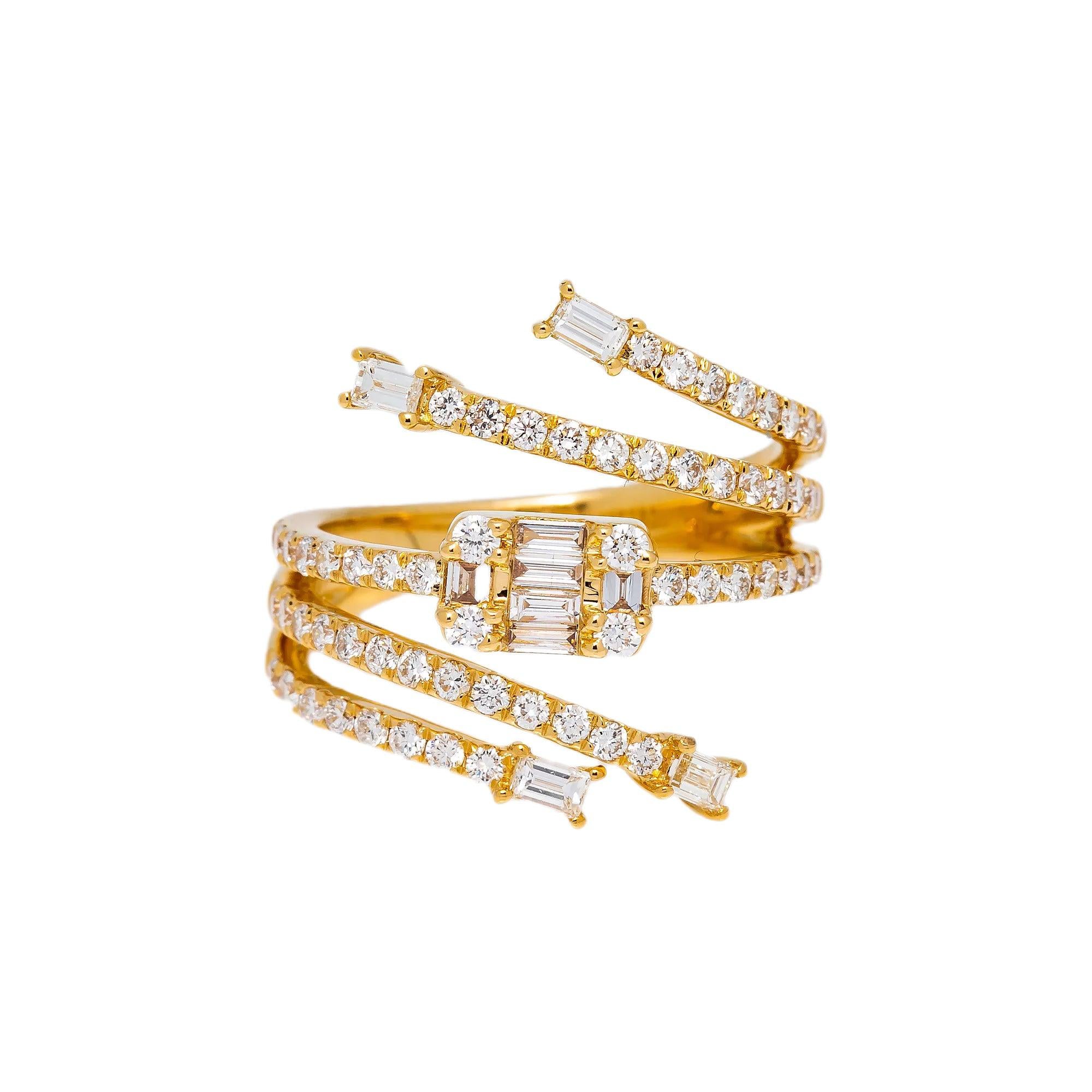 18K YELLOW GOLD LADIES RING WITH 2.21 CT DIAMONDS