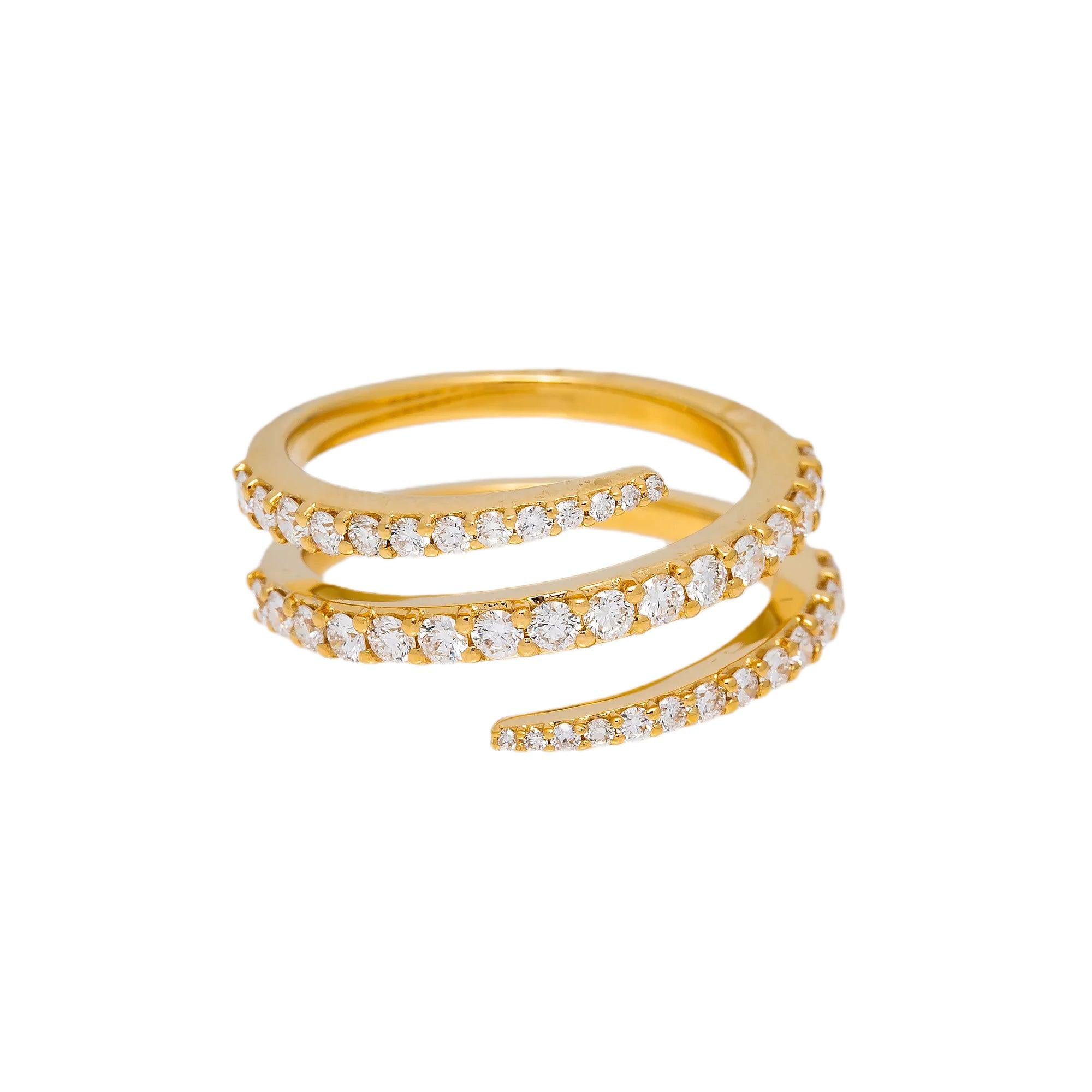 18K YELLOW GOLD LADIES RING WITH 1.84 CT DIAMONDS