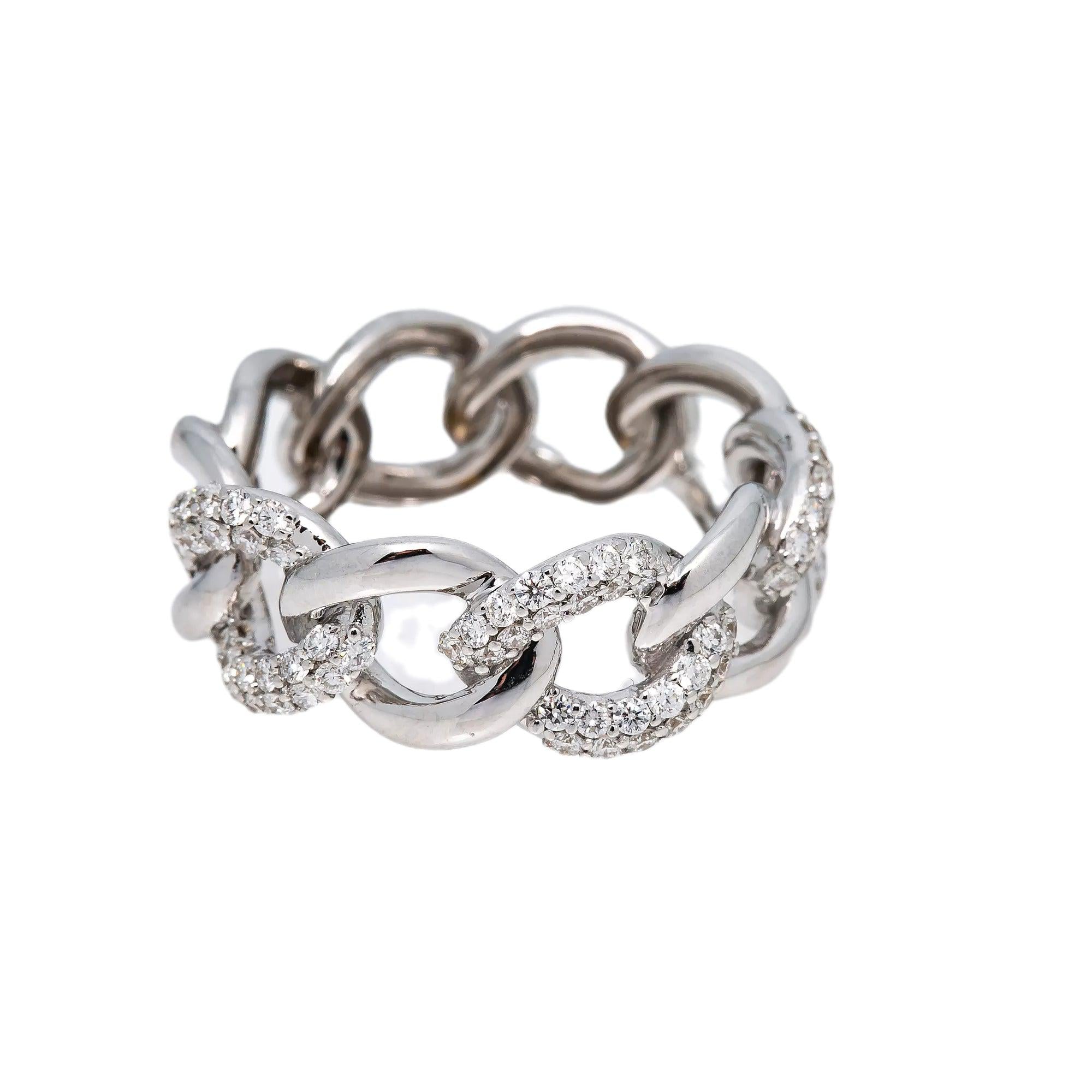 18K WHITE GOLD LADIES RING WITH 1.57 CT DIAMONDS