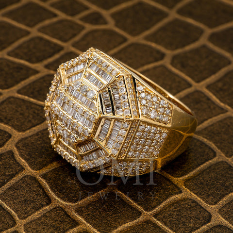 14K YELLOW GOLD MEN'S RING WITH 2.21 CT DIAMONDS