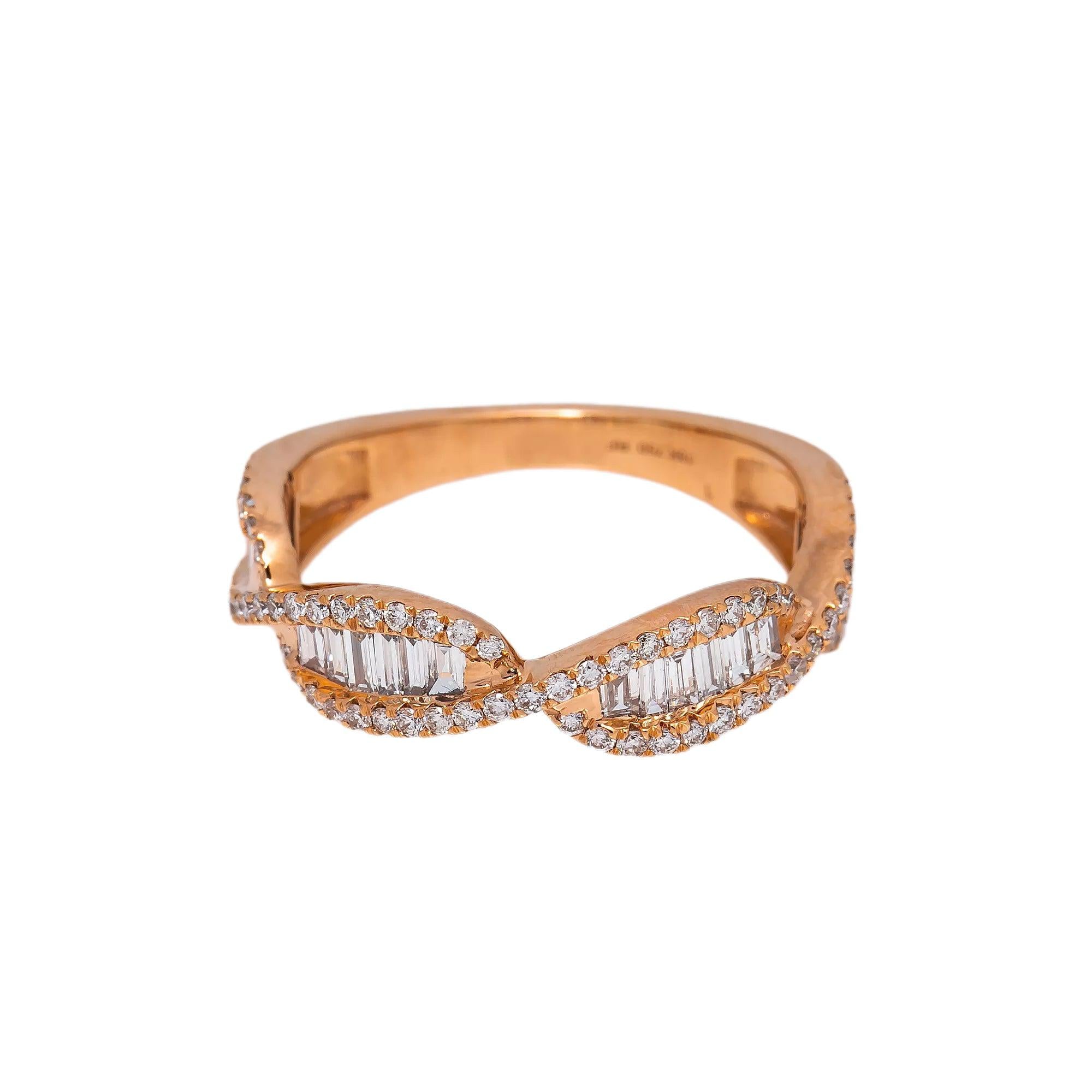 18K ROSE GOLD LADIES RING WITH 1.66 CT DIAMONDS