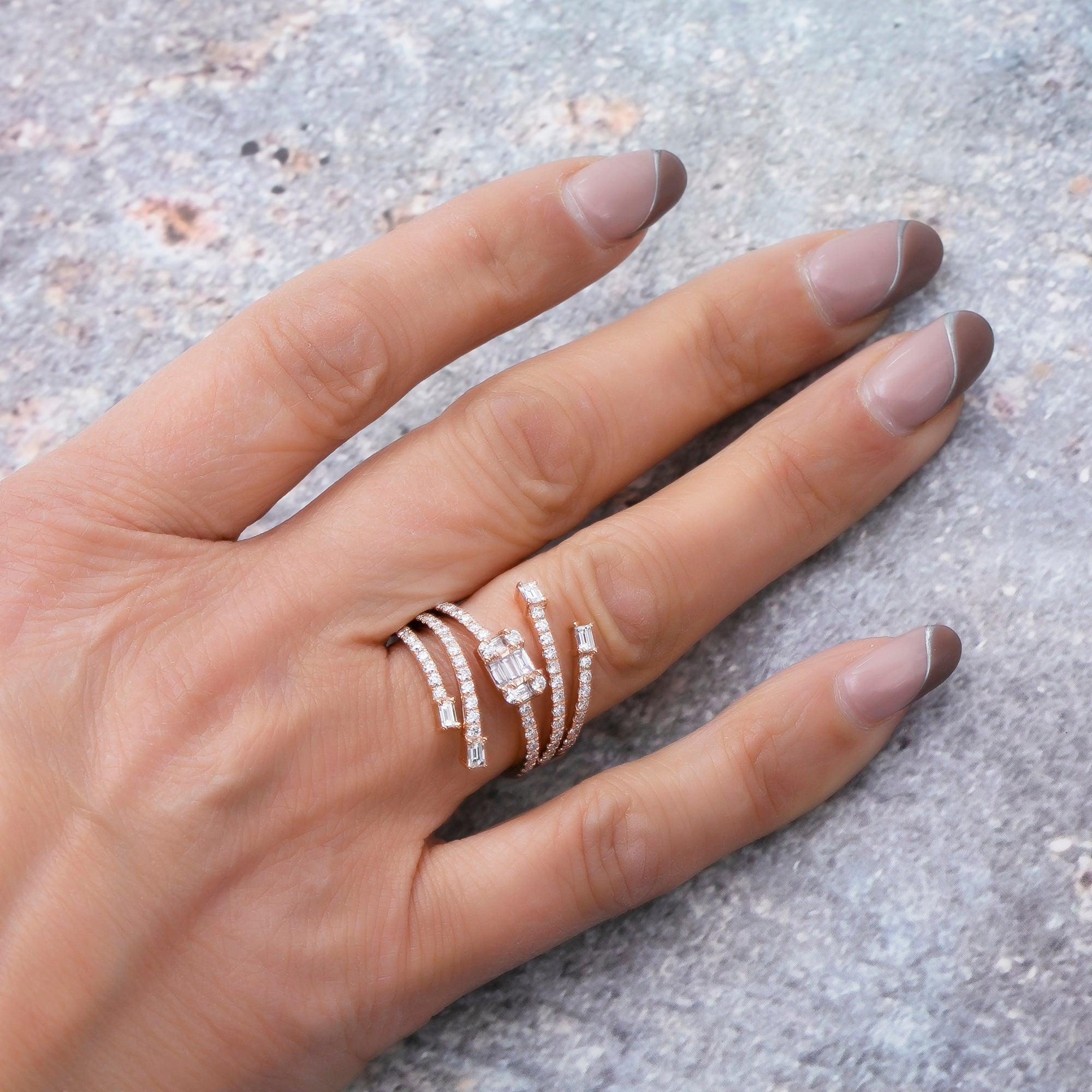 18K ROSE GOLD LADIES RING WITH 2.19 CT DIAMONDS
