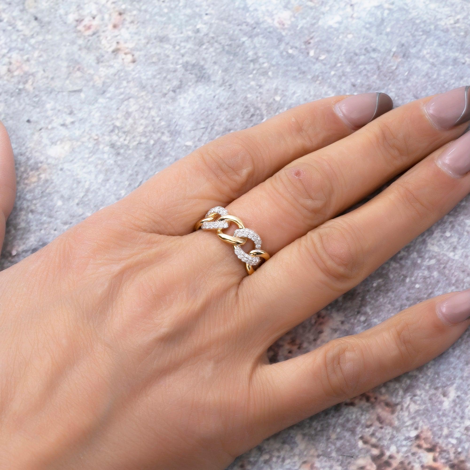 18K YELLOW GOLD LADIES RING WITH 1.57 CT DIAMONDS