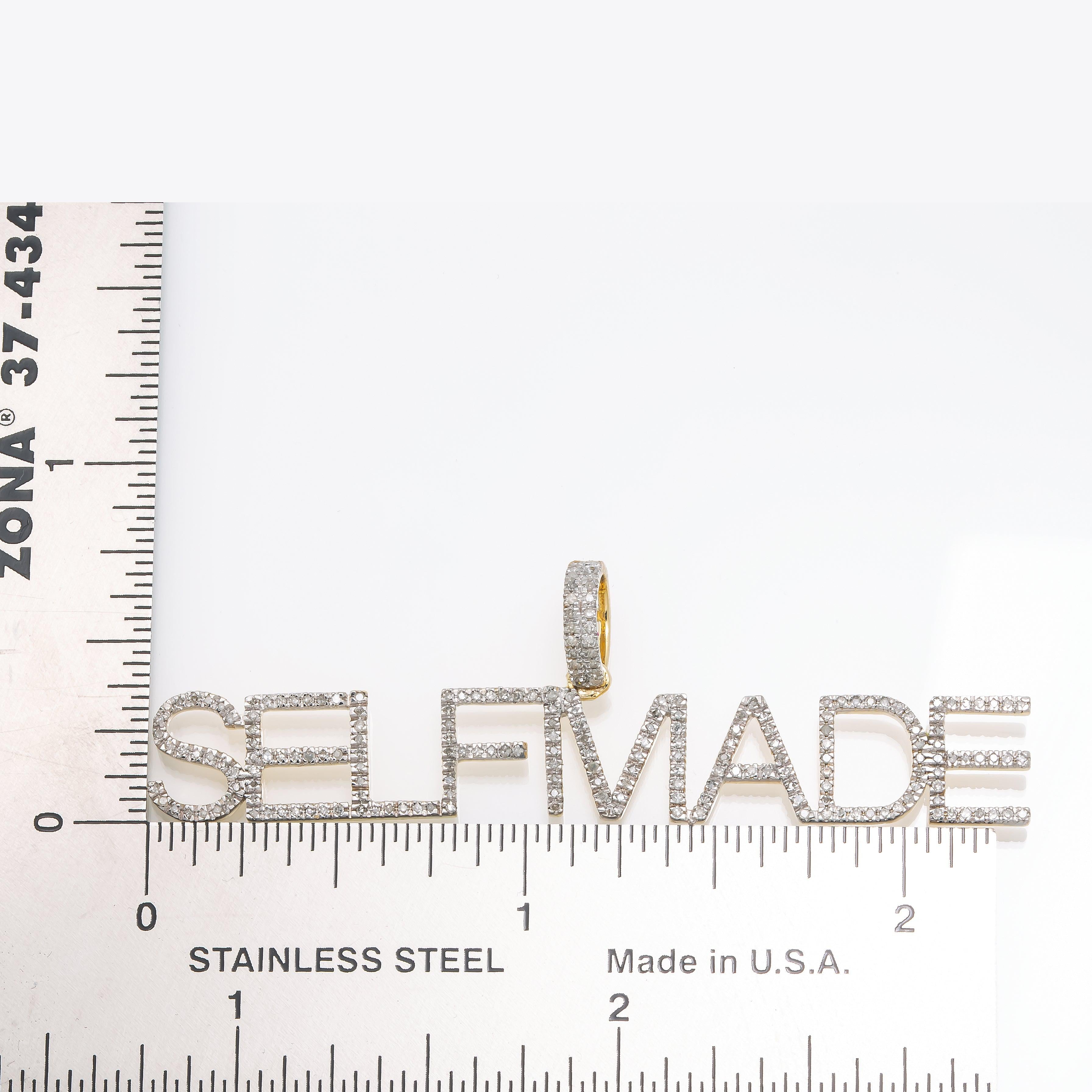 10K GOLD DIAMOND SELF MADE PENDANT 0.51 CT