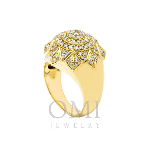 Unisex 14K Yellow/ Rose Gold Fancy Diamond Ring