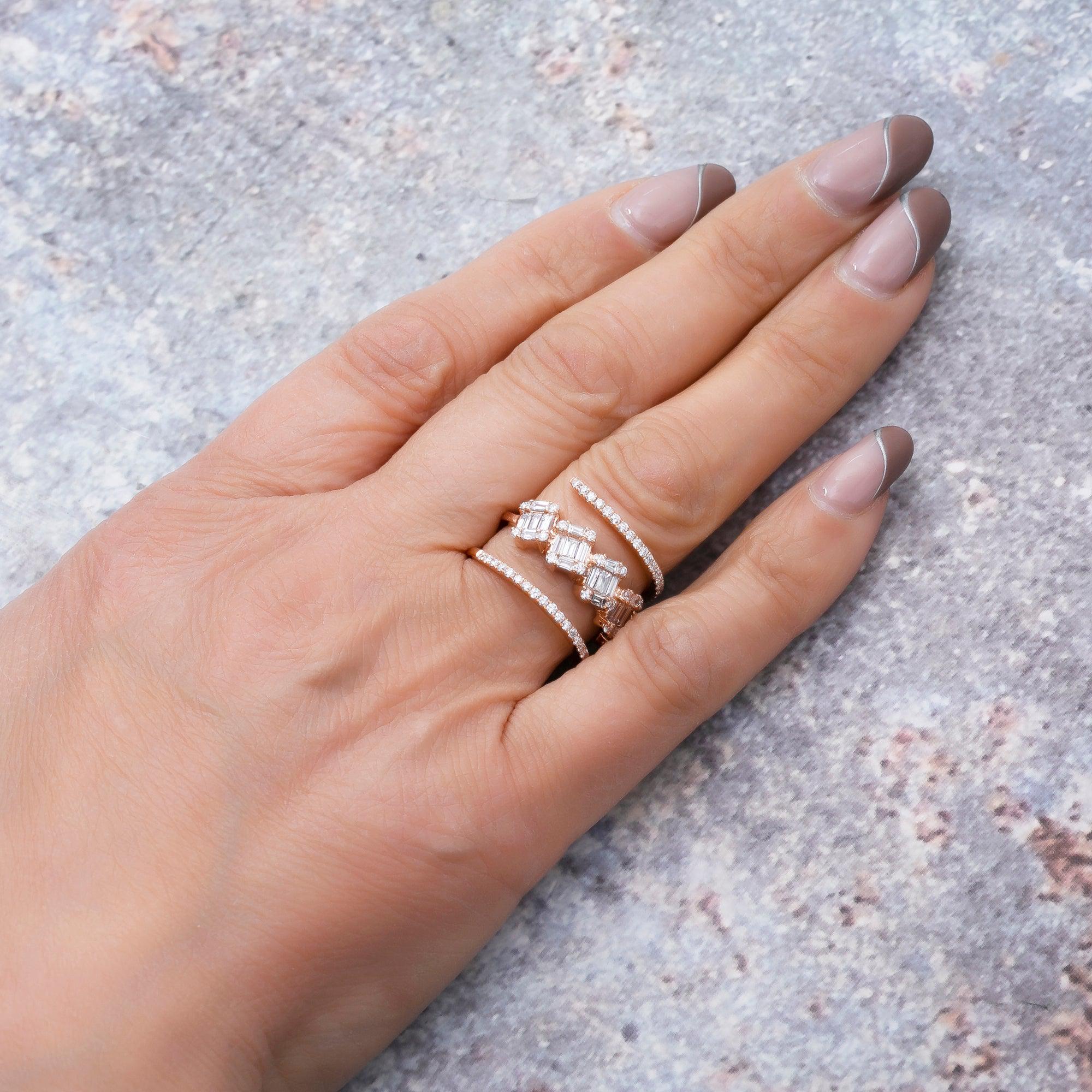 18K ROSE GOLD LADIES RING WITH 1.29 CT DIAMONDS