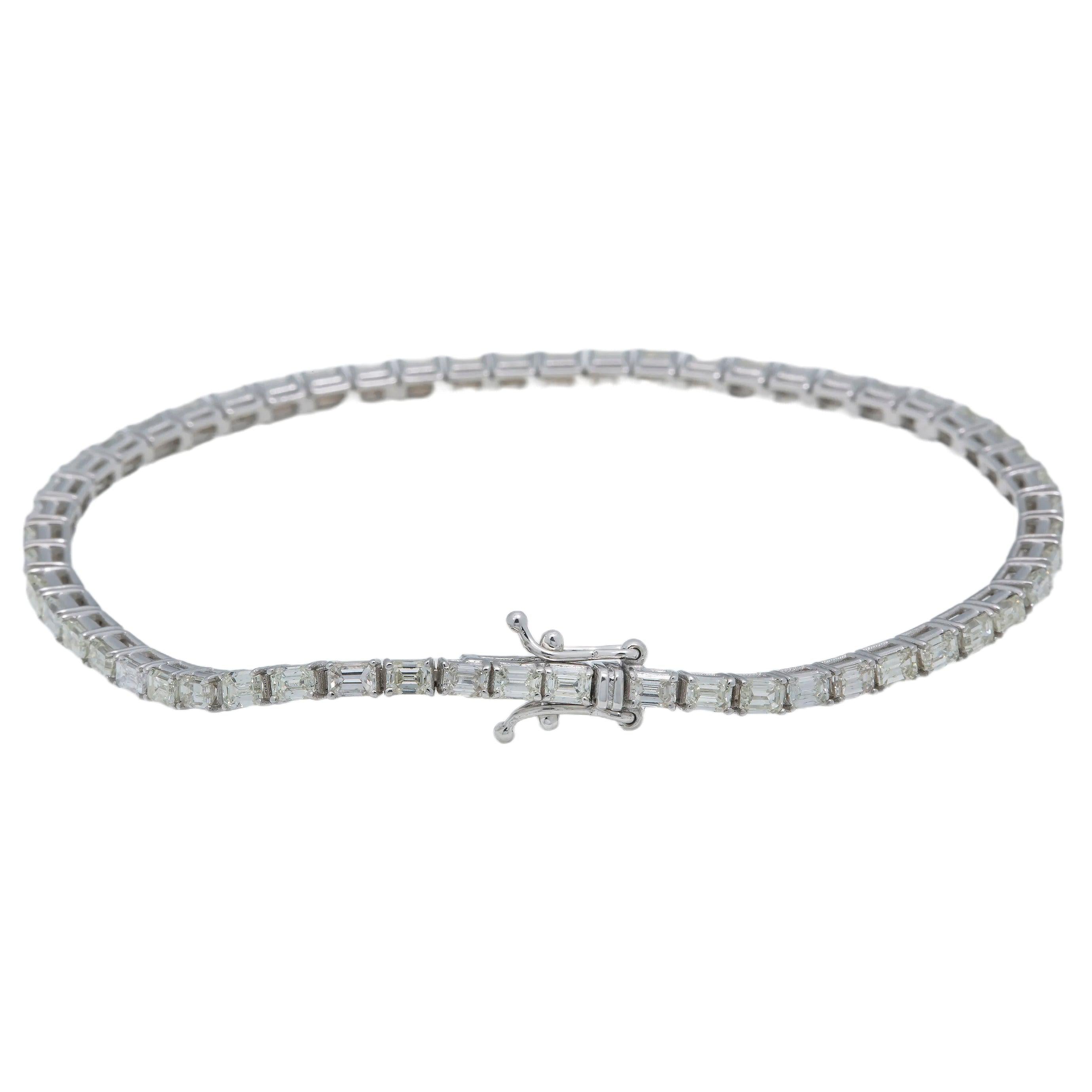 14K GOLD TENNIS BRACELET 4.46 CT DIAMONDS